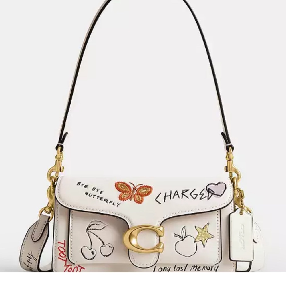 Authentic Coach Tabby Shoulder Bag 20 With Sketch Print